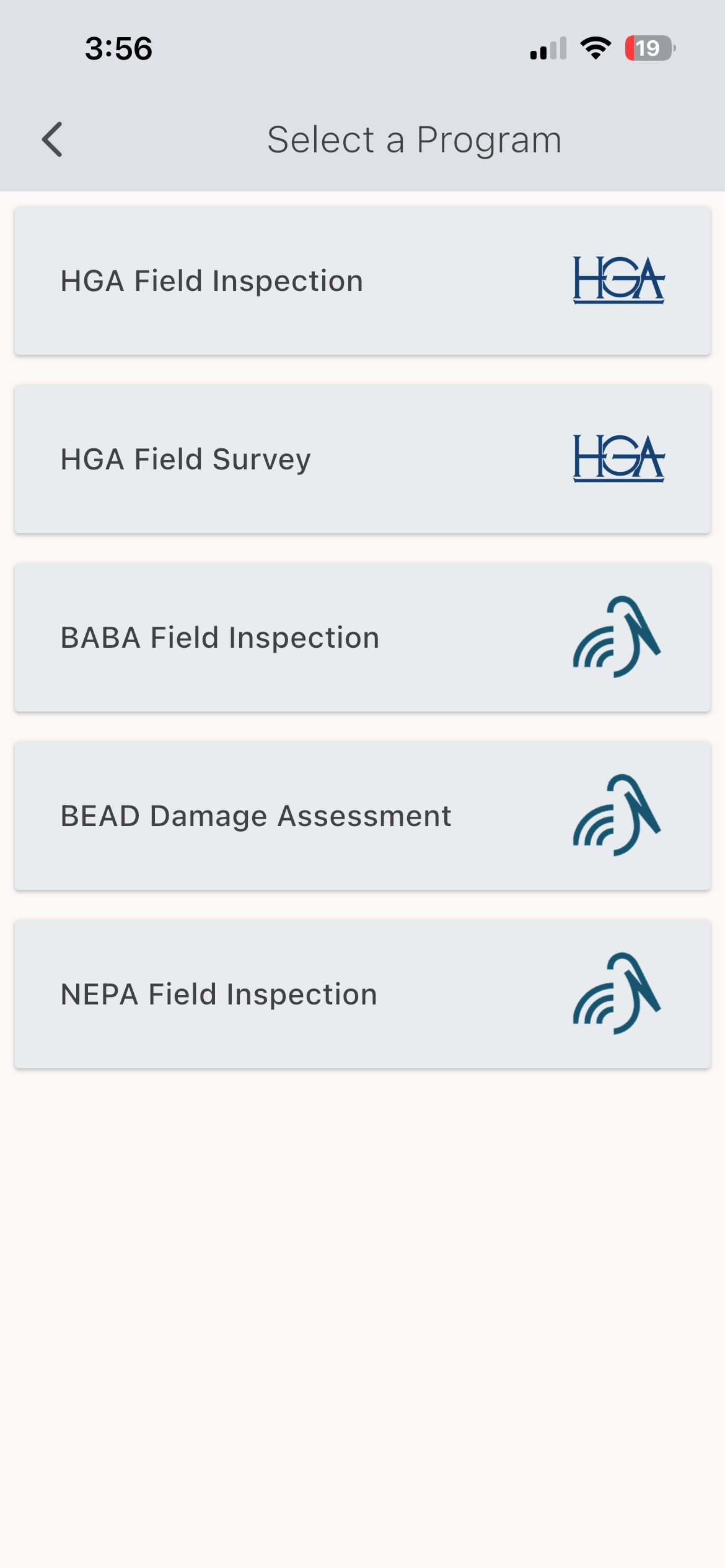 GoGrant mobile inspection screen 2
